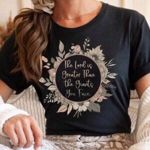 Womens The Lord Is Greater Bella Canvas T-Shirt